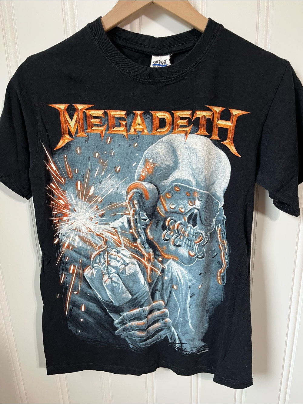 Megadeth 2013 Concert Tour Heavy Metal T-Shirt Skeleton Dynamite Chains Men’s S